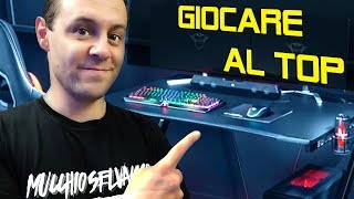 UNBOXING E MONTAGGIO SCRIVANIA GAMING TRUST GXT 711 DOMINUS [upl. by Winn]