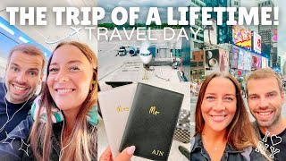 TRAVEL DAY TO NEW YORK🗽USA Honeymoon Vlog 🇺🇸❤️ [upl. by Rafferty]