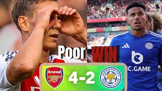 PL Reaction Arsenal edges Leicester City  42 [upl. by Ricca]