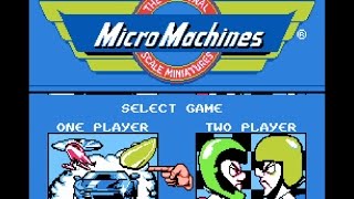 Micro Machines Racing  NES Game Complete All Race [upl. by Namhcan]