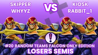 LGS The Sidequest 20 Falcon Only Random Teams  SKIPPERWhYYZ VS KioskRabbit1  LSF [upl. by Medarda]