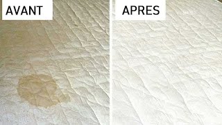 Nettoyage du matelas  6 astuces incroyables simples et hyper efficaces [upl. by Risa]