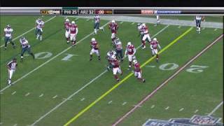 Cardinals and Eagles NFC championship Kevin Curtis cheapshot to end game [upl. by Ekaj]