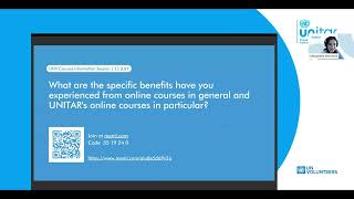 Engage successfully in online learning – UNITAR courses for UN Volunteers [upl. by Nalorac]