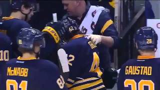 Nathan Gerbe Takes Skate To The Face December 2 2011 [upl. by Rumery]