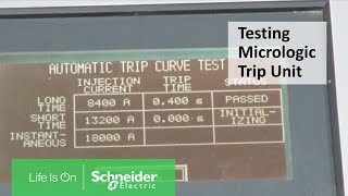 Testing Micrologic Trip Unit with Full Function Test Kit  Schneider Electric [upl. by Htennek781]