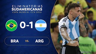 BRASIL vs ARGENTINA 01  RESUMEN  ELIMINATORIAS SUDAMERICANAS  FECHA 6 [upl. by Ardisj]