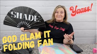 GOD GLAM IT Folding Fan Review The Rich Lux Fan [upl. by Hsemin]