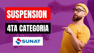 ✅ Como Suspender la Renta Cuarta Categoría SUNAT 2024 [upl. by Navarro]