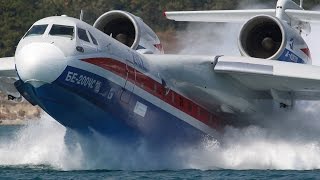 Самолетамфибия БЕ200 Летающая Лодка  Amphibian aircraft BE200 also called as Flying Boat [upl. by Illona356]