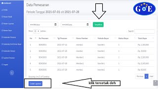 Membuat Laporan Cetak Transaksi Menggunakan PHP dan Mysql [upl. by Renner416]