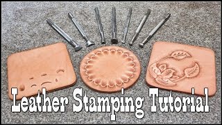 Leather Stamping Tutorial  Craftool Leather Stamps  Leather Tools  leathercraft cheaneysaddles [upl. by Glenden]