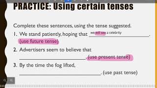 Verb Tense Consistency [upl. by Ahsratal]