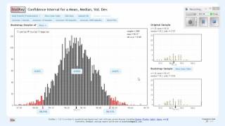 Bootstrap Confidence Intervals using Percentiles section 3 4 Statkey [upl. by Selway]