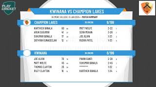 SMCA Senior Men One Day C Round 11  Kwinana v Champion Lakes [upl. by Ynavoeg102]