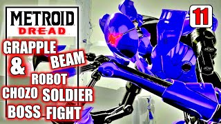 Metroid Dread  Grapple Beam Skill Ability amp Robot Chozo Soldier Boss Fight  Walkthrough Part 11 [upl. by Dubois566]