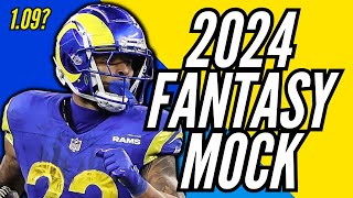 WAYTOOEARLY 2024 Fantasy Football Mock Draft 2 Rounds [upl. by Fredi]