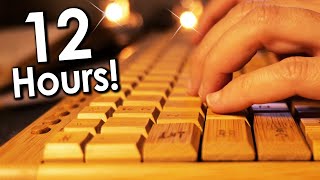 12 Hours ASMR Wooden Keyboard Typing 😴 No Talking [upl. by Netram]