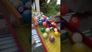 Rain gutter billiard balls The worlds most relaxing wooden marble run asmr☆asmr [upl. by Abeh]