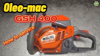 Oleo mac gsh 400 after 1 year  How to service chainsaw chainsaw [upl. by Adnouqal]