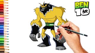 How to draw Ben 10 Shocksquatch  shocksquatch alien drawing  BEN 10 DRAWING [upl. by Aicitan]