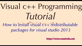 How to Install Microsoft Visual C 200520082010201220132015 x86 amp x64 [upl. by Petracca]