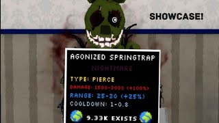 Agonized Springtrap Showcase Five Nights TD [upl. by Asp]