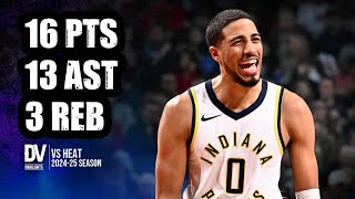 Tyrese Haliburton vs Heat 16 pts 13 ast 3 reb  Nov 17 2024  Regular Season [upl. by Narual]