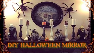 Spooky Halloween Mirror Cheap DIY [upl. by Htiaf]