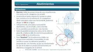 Abatimientos Abatimiento de una circunferencia Diédrico Directo [upl. by Tiga]