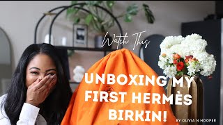 Unboxing My First Hermès Birkin Luxury Dream Come True luxuryfashion hermesunboxing [upl. by Allez180]