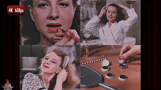 Vintage 1950s Makeup Tutorial amp Hair Care Routine  AI Color [upl. by Celestyn]