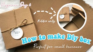 HOW I MAKE DIY BOXES FOR MY SMALL BUSINESS🍃Studio Vlogmas Day 6folder only 4pesos eco friendly [upl. by Zorana]