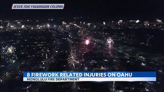 New Years Eve fireworks injuries Honolulu EMS reports 8 cases including permanently disfiguring [upl. by Obau]