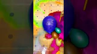 🛑🟡water colorful balloon Yellow Green Pink HBD Balloons amp mini balloons popping [upl. by Norga]