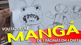 Vou fazer um Mangá de 5 páginas em 4 dias para a exposição da Escola de Artes [upl. by Aihsem692]