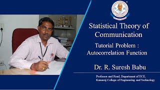 04 Tutorial Problem Autocorrelation Function  Statistical Theory of Communication [upl. by Batish]