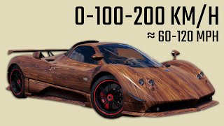 Pagani Zonda  Acceleration in 20 Games [upl. by Radman]