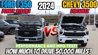 2024 Ford F350 HO Power Stroke VS Chevy Silverado 3500 Duramax MPG amp Performance Comparison [upl. by Shaddock]