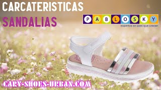 Video explicativo de las sandalias para niña de la marca pablosky zapatos de piel para verano [upl. by Negrom369]