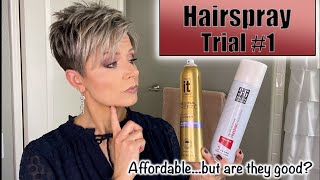 HAIRSPRAY TRIAL 1 Freeze IT and Salon Grafix Affordable Options [upl. by Weston412]