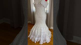 Handmade Lace Crochet Wedding Dress [upl. by Eyde149]