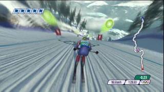 Vancouver 2010 PS3 Downhill Skiing record run [upl. by Zeeba]