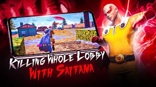 WIPING WHOLE LOBBY WITH SAITAMA🔥  SOLO VS SQUAD FULL MAP🪂 [upl. by Ateiluj]