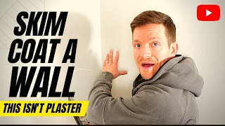 How To Skim Coat A Wall This ISNT PLASTER  New Products amp Methods to Skimming A Wall [upl. by Ellynad]