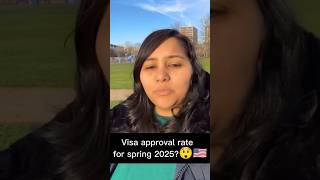 Visa approval rate for Spring 2025 visarefusal studyabroadtips f1visa visaapprovalrate [upl. by Anaid]