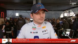 Max Verstappen postRACE interview  2024 Mexico Grand Prix [upl. by Etezzil]