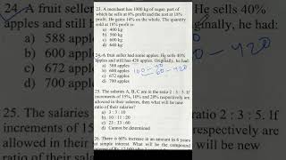 OSSC CGL 2024 MATH Questions mathquiz [upl. by Ahsinut]