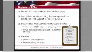 GSA Training Blanket Purchase Agreements BPAs  2 of 6 [upl. by Rann240]