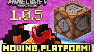 MOVING PLATFORM with COMMAND BLOCK in MCPE 105 mstyler777 [upl. by Arbmahs]